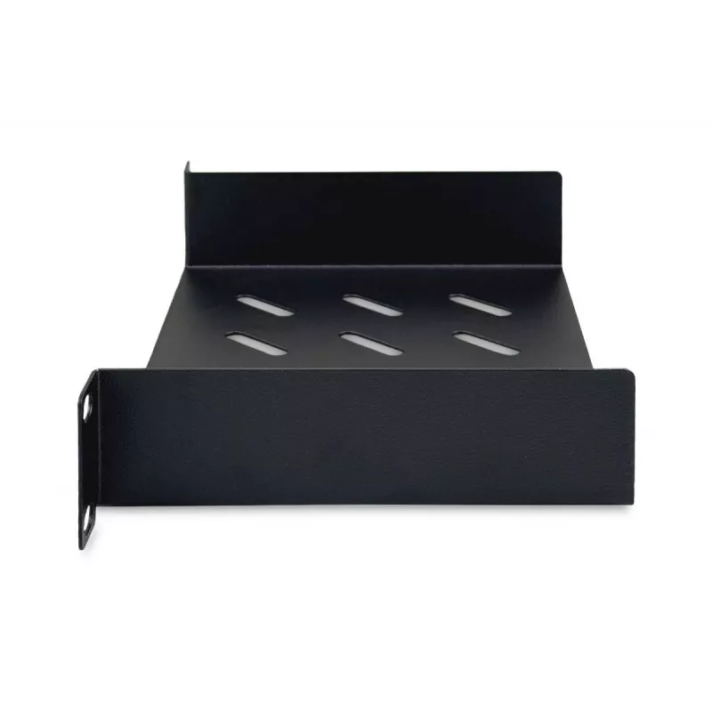 DIGITUS kiinteä hylly 254 mm (10 tuumaa) 1U 44x254x150 mm, väri musta (RAL 9005)