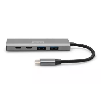 DIGITUS USB-C 4-porttinen keskitin 2x USB-A + 2x USB-C Gen2