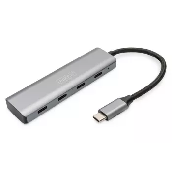 DIGITUS USB-C 4-porttinen keskitin, 4x USB-C 3.1 Gen1, 5 Gbit/s
