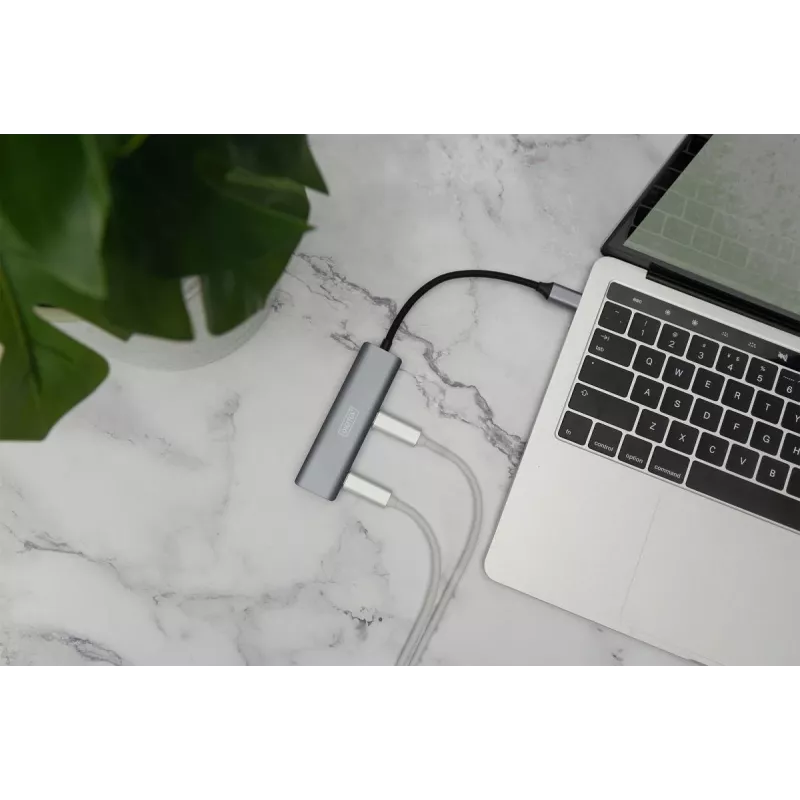 DIGITUS USB-C 4-porttinen keskitin, 4x USB-C 3.1 Gen1, 5 Gbit/s