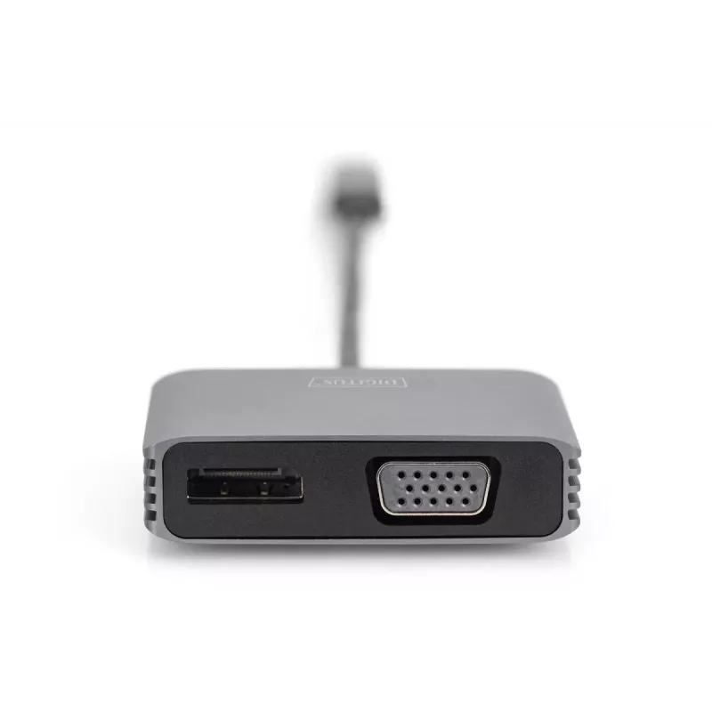 DIGITUS USB Type-C 4K 2-in-1 DisplayPort + VGA -näytönohjainsovitin