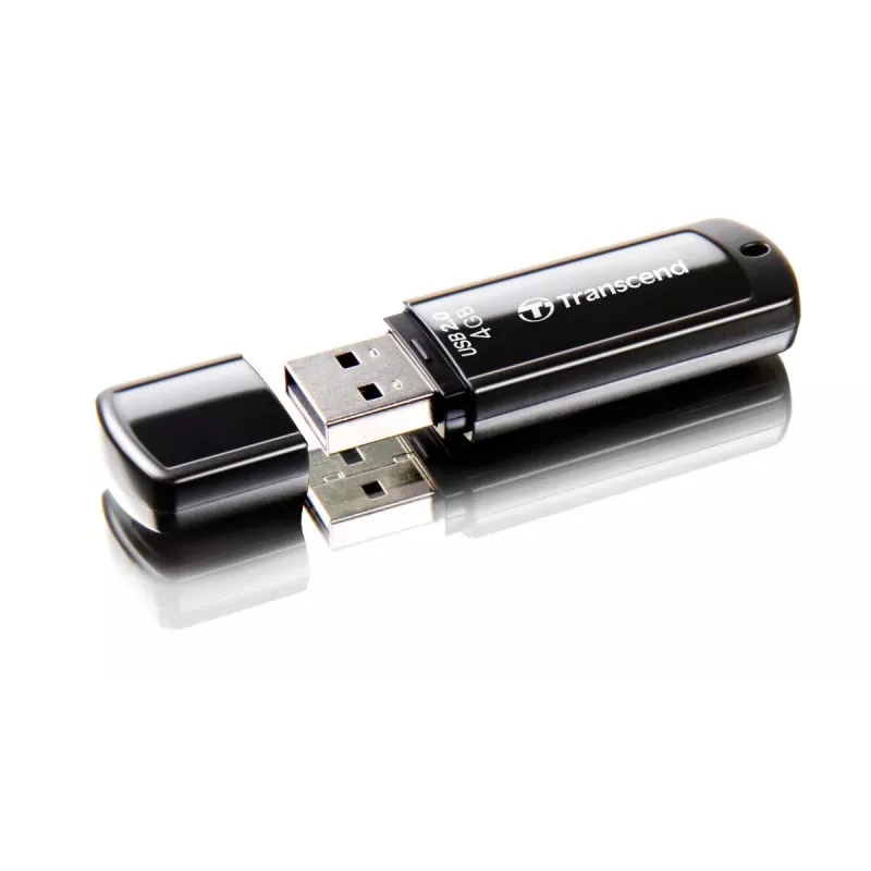 TRANSCEND Jetflash 350 - 4GB USB-muistitikku - USB 2.0 - musta