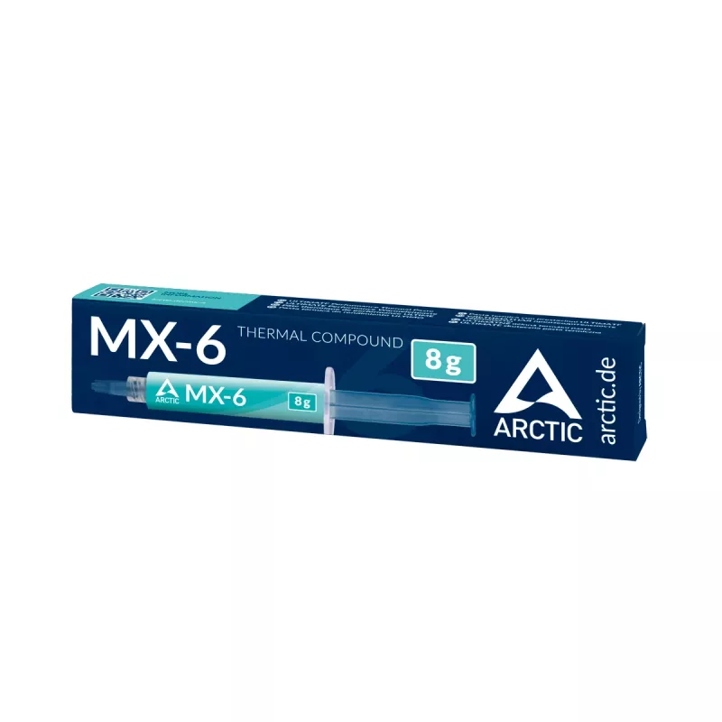 ARCTIC MX-6 ULTIMATE Performance lämpötahna, lämpötahna, harmaa, 8 g, 1 kpl, 27 mm, 121 mm