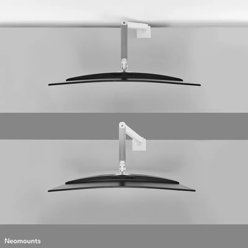 Neomounts DS70PLUS-450WH1 näyttöteline 17-49 inch - kaasujousi - pöytäpuristin - 180°-pysäytin