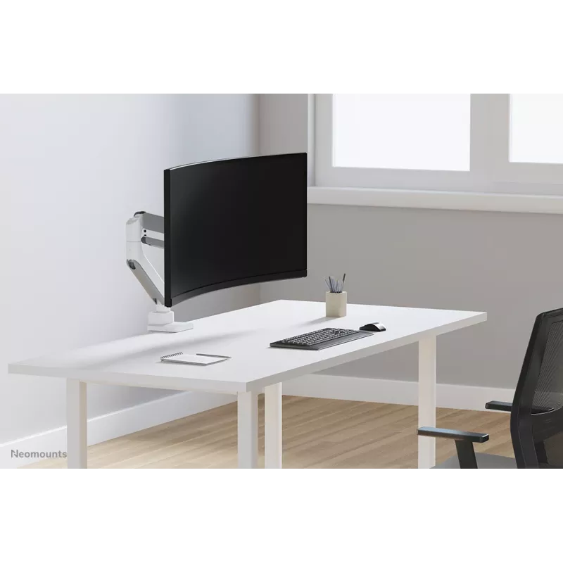 Neomounts DS70PLUS-450WH1 näyttöteline 17-49 inch - kaasujousi - pöytäpuristin - 180°-pysäytin
