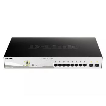 D-Link DGS-1210-10MP hallittava L2 Gigabit Ethernet (10/100/1000) Power over Ethernet (PoE) musta, harmaa