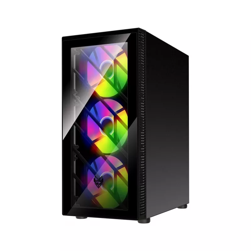 FSP CMT192 kotelo Midi Tower mITX, mATX, ATX musta kiinteä RGB