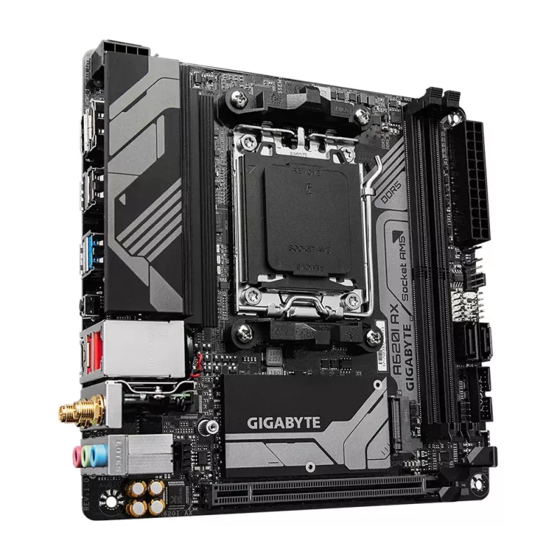 Emolevy GIGABYTE A620I AX, AMD A620, Socket AM5, Mini-ITX