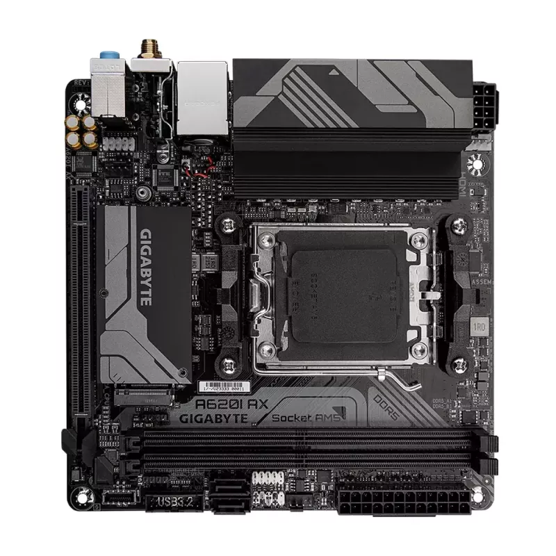 Emolevy GIGABYTE A620I AX, AMD A620, Socket AM5, Mini-ITX