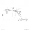 Neomounts DS75S-950BL2 -monitorivarsi 17-32 inch - kaasujousi - Topfix - 180° rajoitin
