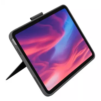 LOGITECH Combo Touch iPadille (10. sukupolvi) - Oxford harmaa - German Qwertz