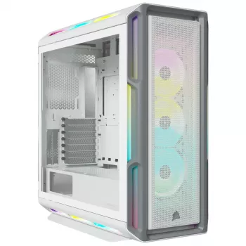 CORSAIR Mid-Tower ATX PC-kotelo - iCUE 5000T - RGB karkaistu lasi - valkoinen