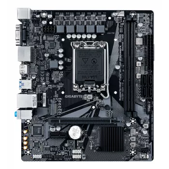 GIGABYTE H610M S2H V2 emolevy - tukee Intel Core 14. sukupolven suorittimia, 4+1+1 hybridivaihe digitaalinen VRM, jopa 5600MHz DDR5, 1xPCIe 3.0 M.2, GbE LAN, USB 3.2 Gen 1