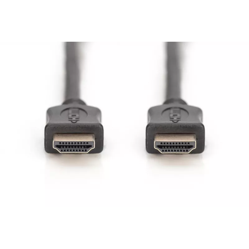 DIGITUS HDMI High Speed -liitäntäkaapeli, Type-A M/M, 2m Ethernetillä, Ultra HD 60p, kulta musta