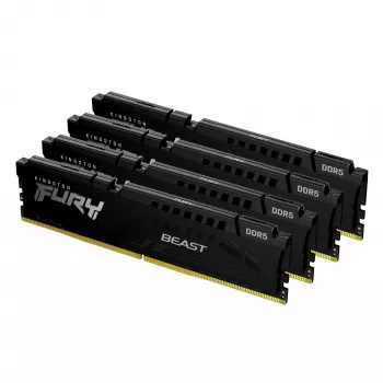 Kingston Technology FURY Beast 128GB 5200MT/s DDR5 CL40 DIMM (4 kpl sarja) musta XMP