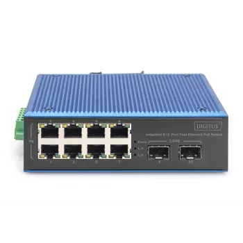 Hallitsematon kytkin DIGITUS DN-651147 8+2-porttinen Fast Ethernet PoE 1 Gbit/s