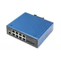 DIGITUS teollisuus 8+2-porttinen Gigabit L2 hallittava Ethernet POE -kytkin 8xGE RJ45 + 2 SFP -porttia IEEE802.3at (30W)
