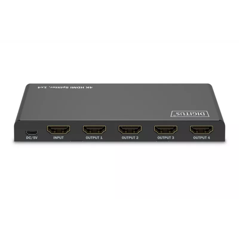 DIGITUS 1x4 HDMI-jakaja. 4K/60Hz HDCP 2.3. EDID Control