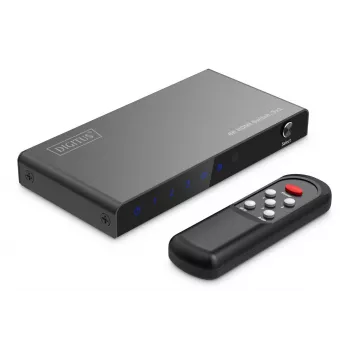 DIGITUS 3x1 HDMI-kytkin. 8K/60Hz (4:4:4). HDR. HDCP 2.3