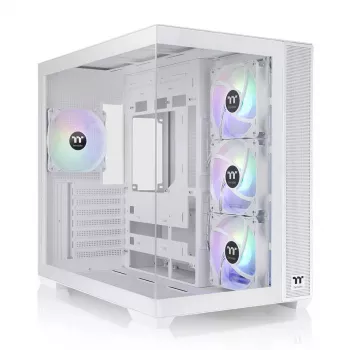 PC-kotelo Thermaltake View 380 TG ARGB Snow Midi-Tower valkoinen