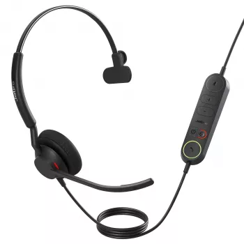Jabra Engage 40 - (Inline Link) USB-A UC mono, johdollinen, toimisto/callcenter, 50 - 20000 Hz, 45 g, kuuloke, musta