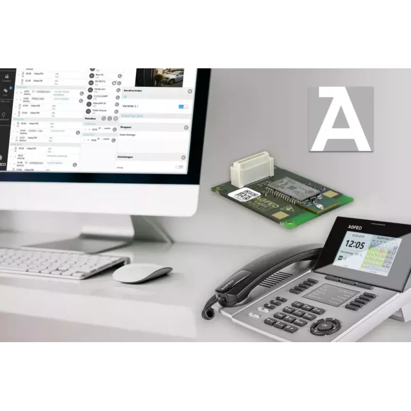 IP-puhelin AGFEO ST 56 hopea LCD