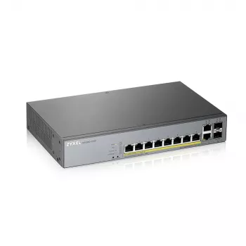 Zyxel GS1350-12HP-EU0101F verkkokytkin hallittava L2 Gigabit Ethernet (10/100/1000) Power over Ethernet (PoE) harmaa