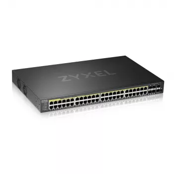 Zyxel GS2220-50HP-EU0101F verkkokytkin hallittava L2 Gigabit Ethernet (10/100/1000) Power over Ethernet (PoE) musta