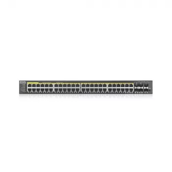 Zyxel GS2220-50HP-EU0101F verkkokytkin hallittava L2 Gigabit Ethernet (10/100/1000) Power over Ethernet (PoE) musta