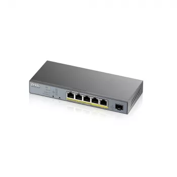 Zyxel GS1350-6HP-EU0101F verkkokytkin hallittava L2 Gigabit Ethernet (10/100/1000) Power over Ethernet (PoE) harmaa