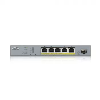 Zyxel GS1350-6HP-EU0101F verkkokytkin hallittava L2 Gigabit Ethernet (10/100/1000) Power over Ethernet (PoE) harmaa