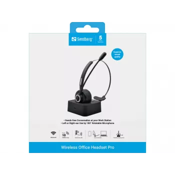 Kuulokemikrofoni Sandberg Wireless Office Headset Pro