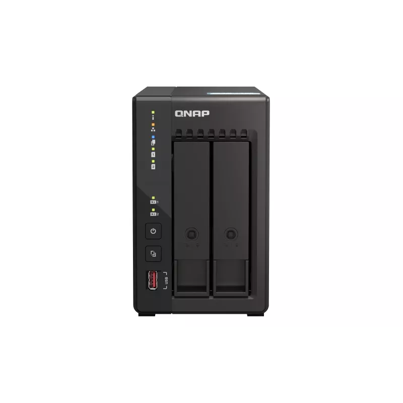 QNAP TS-253E NAS-torni Intel® Celeron® J6412 8 GB 0 TB QNAP QTS musta