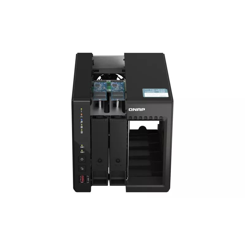 QNAP TS-253E NAS-torni Intel® Celeron® J6412 8 GB 0 TB QNAP QTS musta