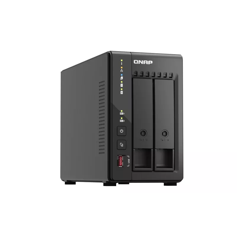 QNAP TS-253E NAS-torni Intel® Celeron® J6412 8 GB 0 TB QNAP QTS musta