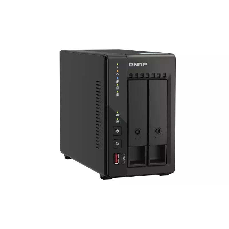 QNAP TS-253E NAS-torni Intel® Celeron® J6412 8 GB 0 TB QNAP QTS musta