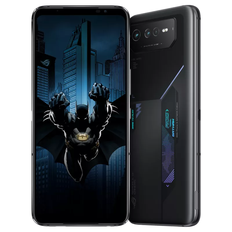 ASUS ROG Phone 6D Batman Edition älypuhelin, 12 GB/256 GB, 6,78 tuumaa, Night Black