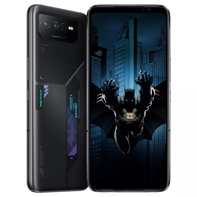 ASUS ROG Phone 6D Batman Edition älypuhelin, 12 GB/256 GB, 6,78 tuumaa, Night Black