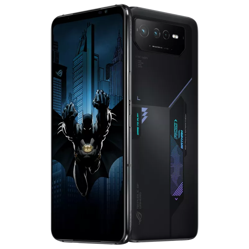 ASUS ROG Phone 6D Batman Edition älypuhelin, 12 GB/256 GB, 6,78 tuumaa, Night Black