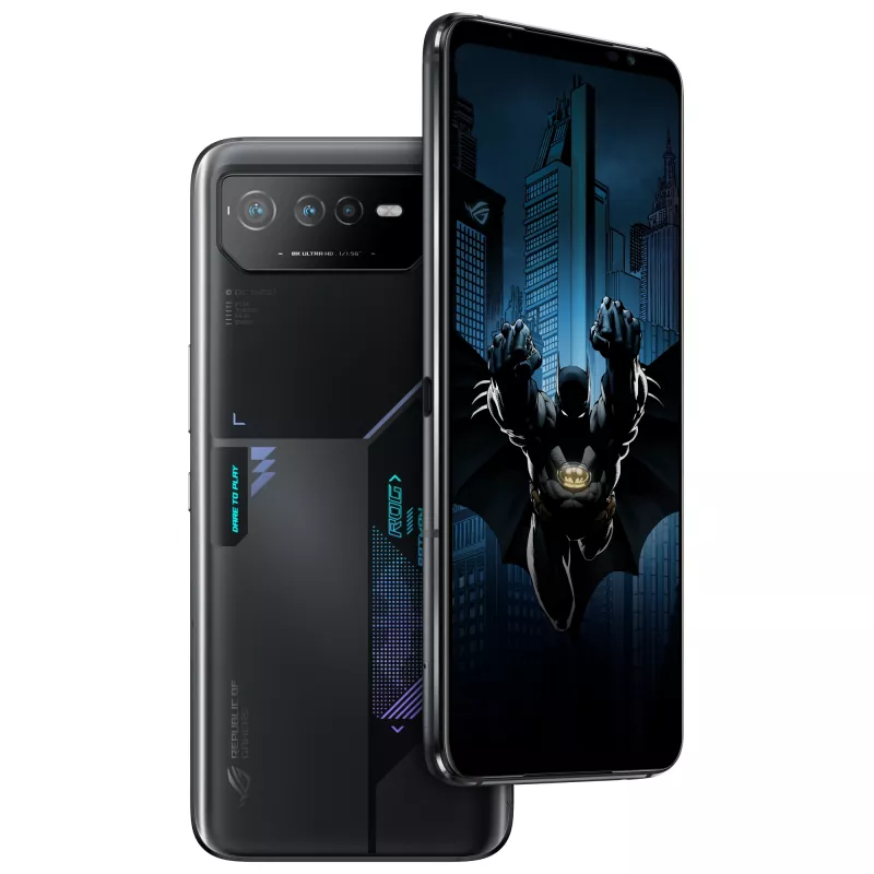 ASUS ROG Phone 6D Batman Edition älypuhelin, 12 GB/256 GB, 6,78 tuumaa, Night Black