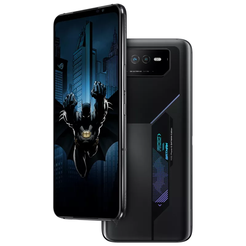 ASUS ROG Phone 6D Batman Edition älypuhelin, 12 GB/256 GB, 6,78 tuumaa, Night Black