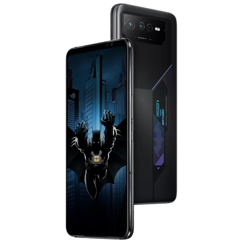 ASUS ROG Phone 6D Batman Edition älypuhelin, 12 GB/256 GB, 6,78 tuumaa, Night Black