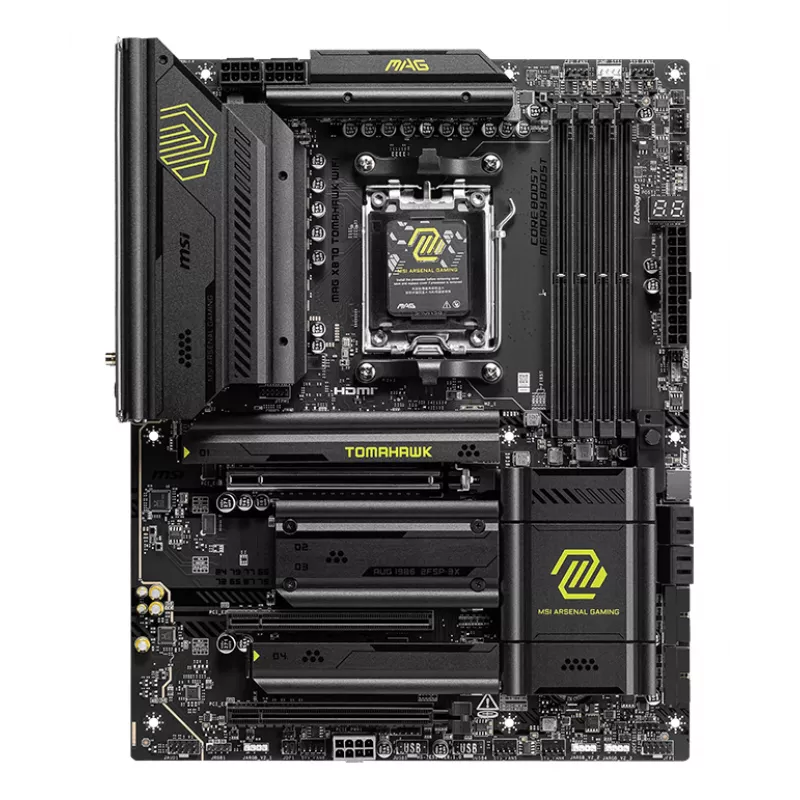 Emolevy MSI MAG X870 TOMAHAWK WIFI — AMD X870, kanta AM5, ATX, DDR5, Wi‑Fi 7, 2,5GbE