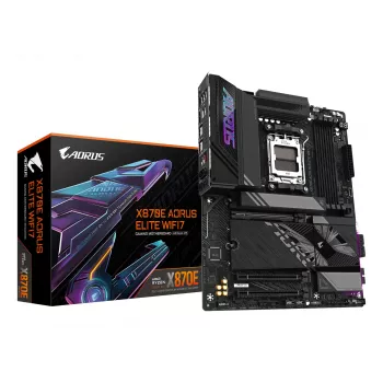 Emolevy GIGABYTE X870E AORUS ELITE WIFI7 ATX, AMD X870E, kanta AM5, DDR5, 4x DIMM, Wi‑Fi 7, 2,5Gb LAN