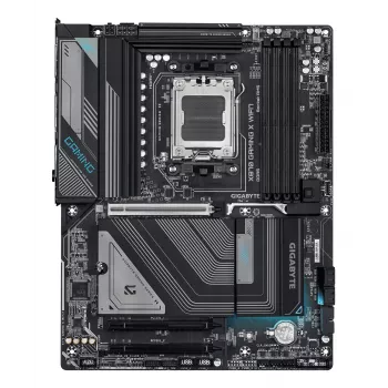 GIGABYTE X870 GAMING X WIFI7 -emolevy – tukee AMD Ryzen 9000 -suorittimia, 16+2+2 vaihe VRM, jopa 8000 MHz DDR5 (OC), 1xPCIe 5.0 + 2xPCIe 4.0, Wi-Fi 7, 2.5GbE LAN, USB 4