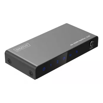DIGITUS 1x2 HDMI-jakaja 4K/60Hz HDCP 2.2 EDID Control