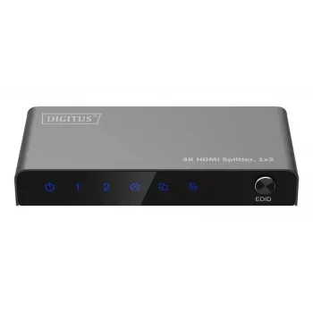 DIGITUS 1x2 HDMI-jakaja 4K/60Hz HDCP 2.2 EDID Control