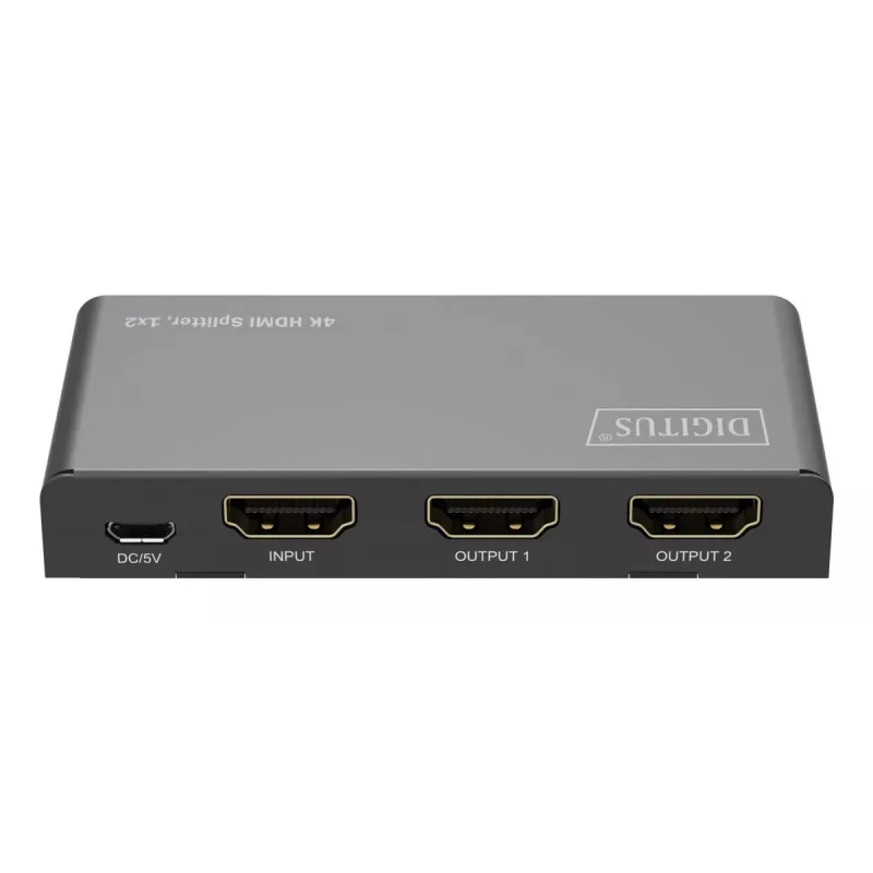 DIGITUS 1x2 HDMI-jakaja 4K/60Hz HDCP 2.2 EDID Control
