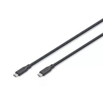 DIGITUS USB silikoniliitäntäkaapeli USB-C - USB-C USB 3.2 Gen2 10G 4K 100W - 1 m musta