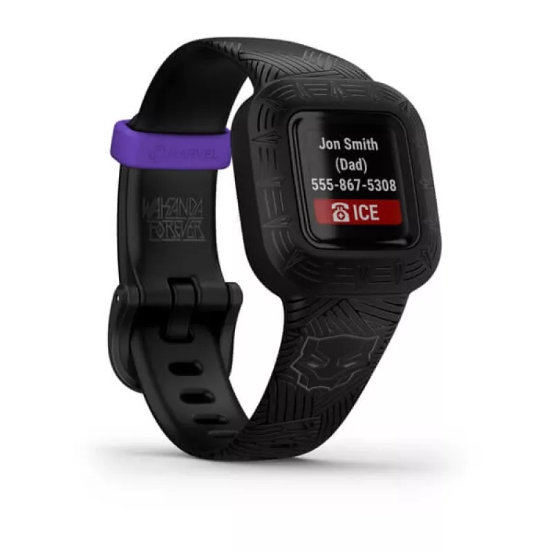 GARMIN INTERNATIONAL vívofit jr. 3 lasten aktiivisuusranneke – Marvel musta Panther